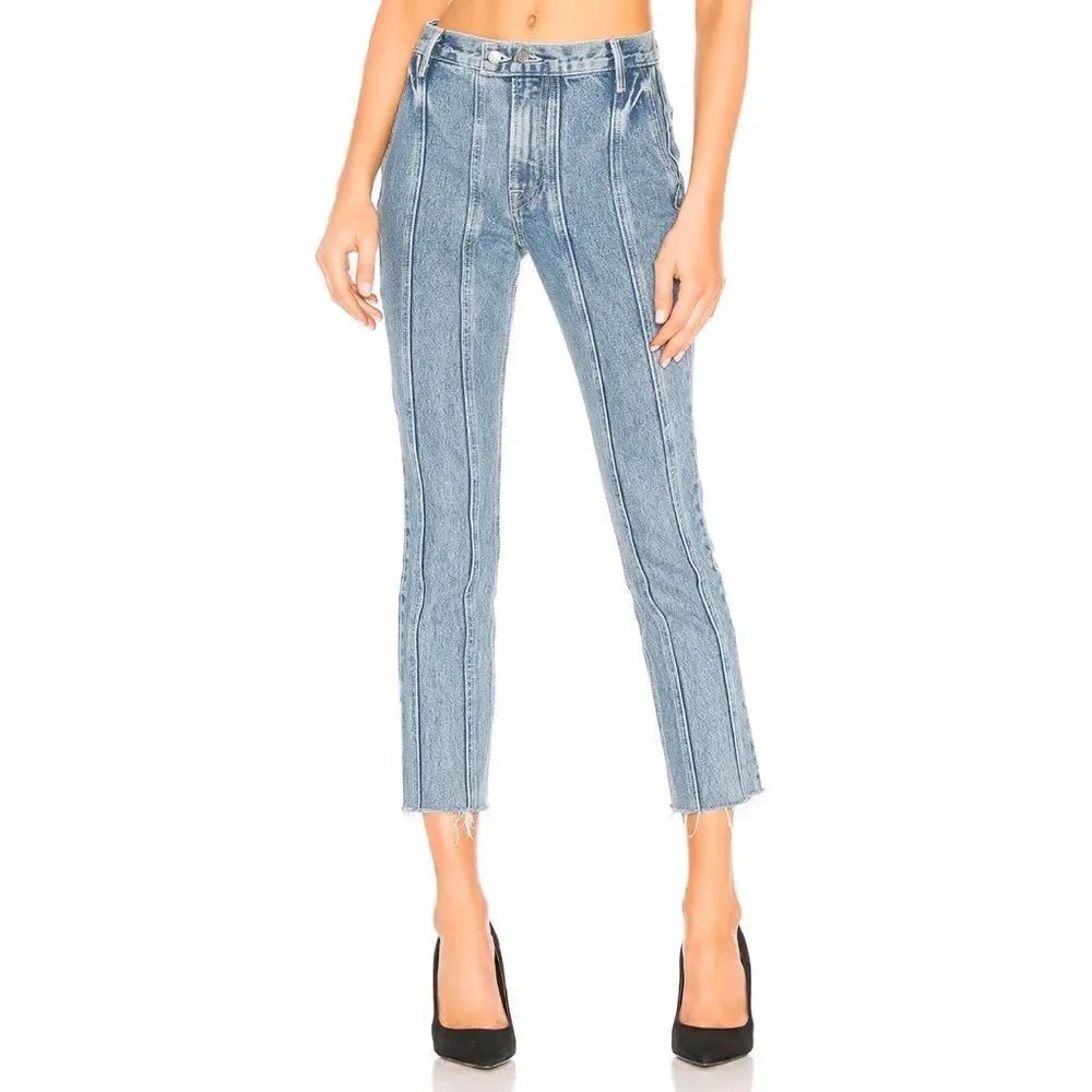 Grlfrnd Monroe High-Rise Crop Cigarette